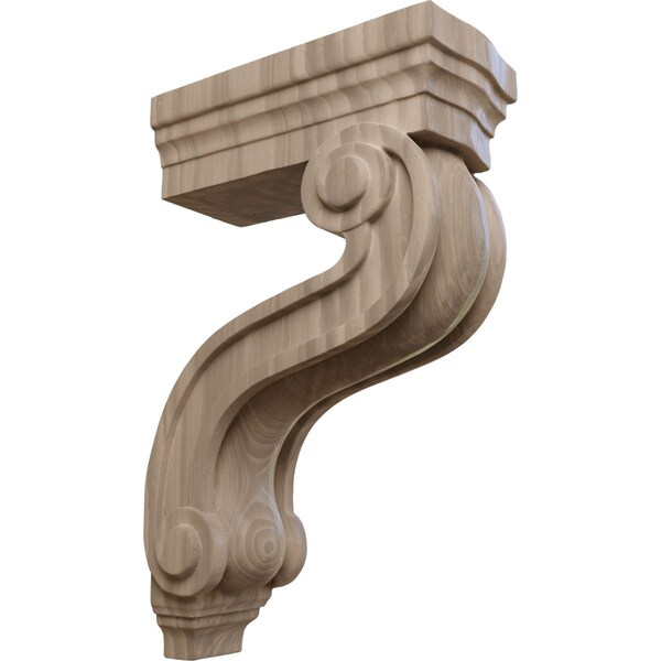 Ekena Millwork 3 7/8"W x 8"D x 13"H Los Angeles Hollow Back Corbel, Walnut - COR03X08X13HAWA
