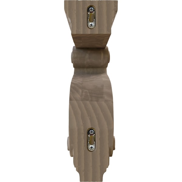 Ekena Millwork 3 7/8"W x 8"D x 13"H Los Angeles Hollow Back Corbel, Walnut - COR03X08X13HAWA