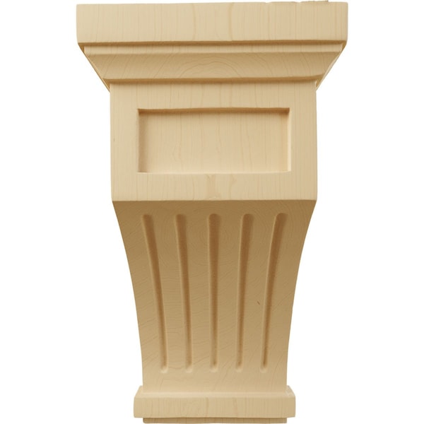 Ekena Millwork 7"W x 7 1/2"D x 13"H Fluted Corbel, Alder - COR07X07X13FLAL