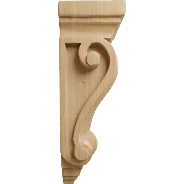 Ekena Millwork 4"W x 2 1/2"D x 7 1/2"H Cole Pilaster Wood Corbel, Cherry - CORW04X02X07COCH
