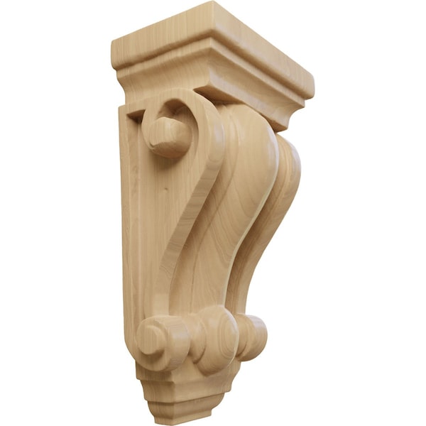 Ekena Millwork 4"W x 2 1/2"D x 7 1/2"H Cole Pilaster Wood Corbel, Cherry - CORW04X02X07COCH