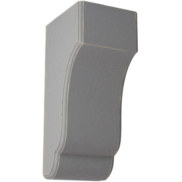 Ekena Millwork 5 3/4"W x 7"D x 14"H Capistrano Mission Wood Vintage Decor Corbel, Pebble Grey - CORWD05X07X14CPPG