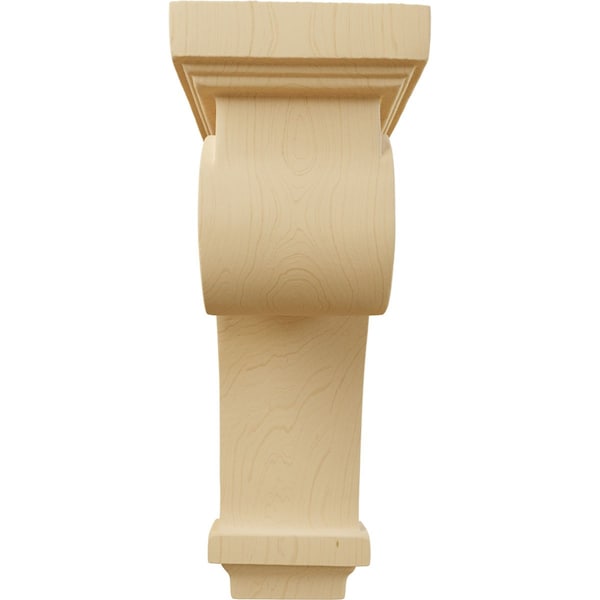 Ekena Millwork 3 1/4"W x 5"D x 9"H Scroll Corbel, Alder - COR03X05X09SCAL