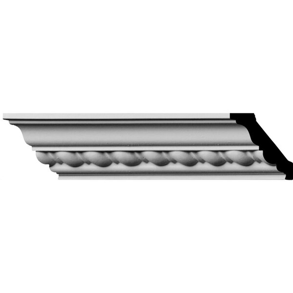 Ekena Millwork SAMPLE - 1 7/8"H x 1 7/8"P x 2 3/4"F x 12"L, (1" Repeat) Classic Roped Crown Moulding - SAMPLE-MLD01X01X02CL