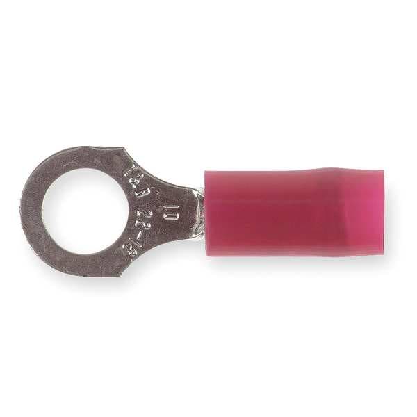 Terminal de Anillo de Nylon para calibre 22-16 AWG con tornillo #10 - Paquete de 100