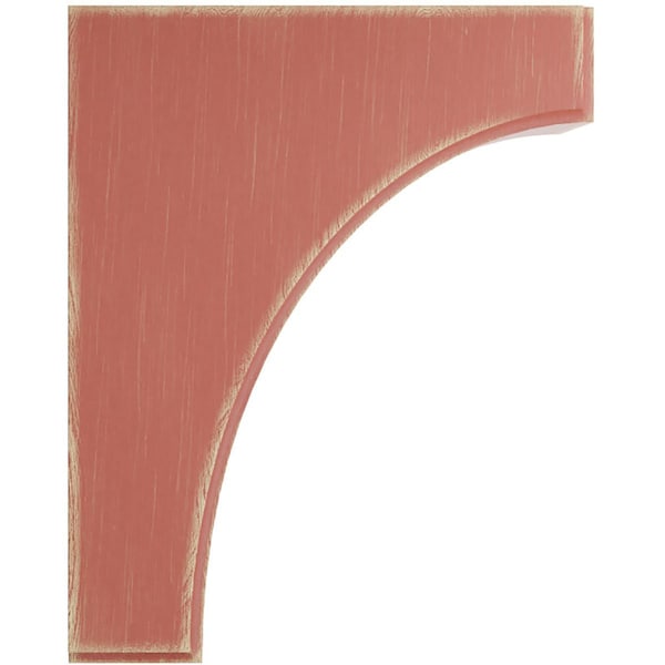 Ekena Millwork 3 1/2"W x 8"D x 10"H Clarksville Wood Vintage Decor Bracket, Salvage Red - BKTWD04X08X10CVRD