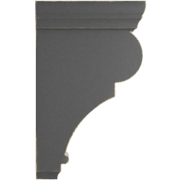 Ekena Millwork 2 1/2"W x 5 1/2"D x 10"H Medium Rojas Wood Vintage Decor Corbel, Black - CORWD02X05X10RJBL