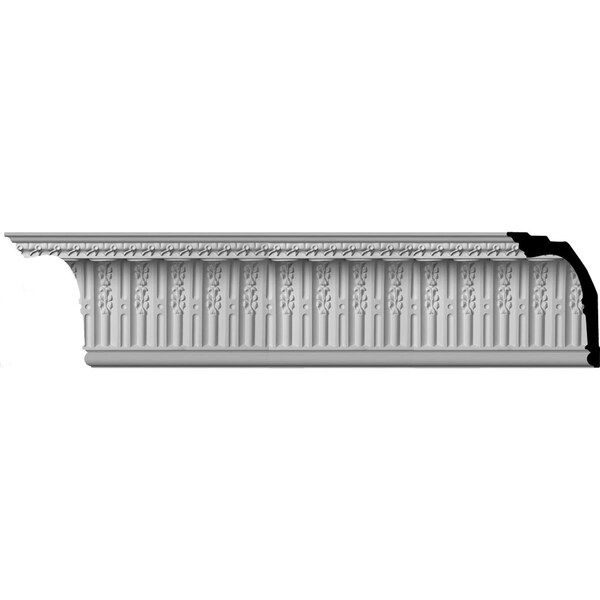 Ekena Millwork SAMPLE - 11 3/8"H x 8 1/8"P x 13 7/8"F x 12"L, (3" Repeat) Springtime Crown Moulding - SAMPLE-MLD11X08X13SP