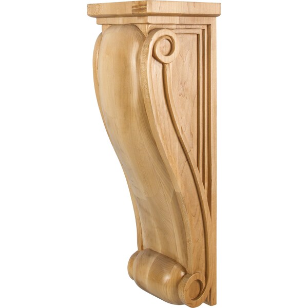 Hardware Resources 7" Wx7"Dx22"H Rubberwood Neo Gothic Corbel - COR17-3RW