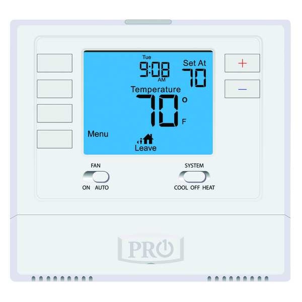 Pro1 Iaq Non-Programmable Thermostat, 7, 5-1-1 Programs, 1 H, 1 C, Wall Mount, Hardwired/Battery, 24VAC - T705