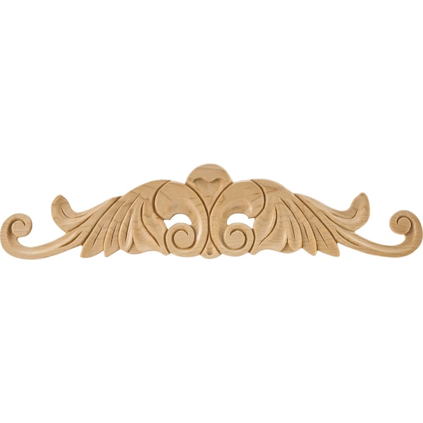 Hardware Resources 20" Wx1/4"Dx4-1/2"H Hand Carved Maple Nouveau Onlay - APL-04-20-MP