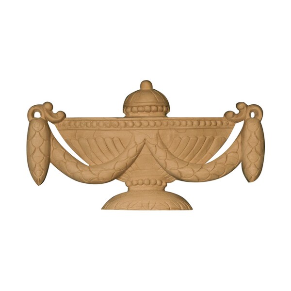Osborne Wood Products 5 3/4 x 11 x 1 Large Urn in Rubberwood (paintgrade)</small> - 891809RW