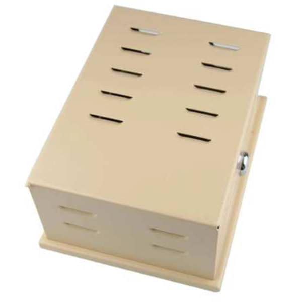 Zoro Select Universal Thermostat Guard, Tan, Metal, Inside Depth: 3 3/8 in - 13J043