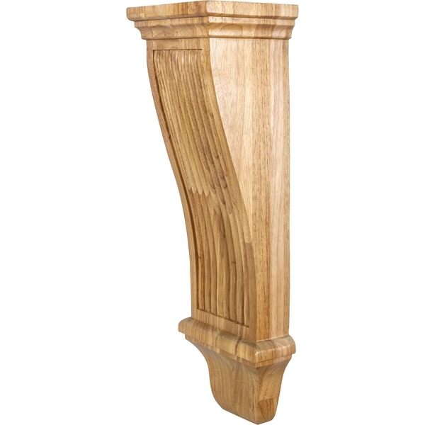 Hardware Resources 7" Wx6"Dx22"H Alder Renaissance Reed Corbel - COR20-3ALD