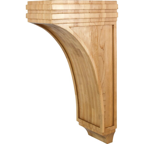 Hardware Resources 7" Wx12"Dx22"H Rubberwood Mission Corbel - COR22-3RW