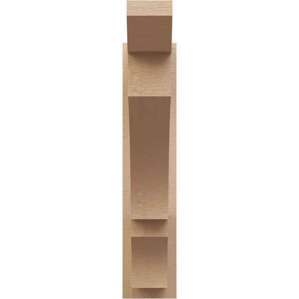Ekena Millwork 5 1/2-in W x 22-in D x 26-in H Balboa Slat Rough Cedar Woodgrain TimberThane Outlooker, Primed Tan - OUTUR055X22X26BOA24RCPR