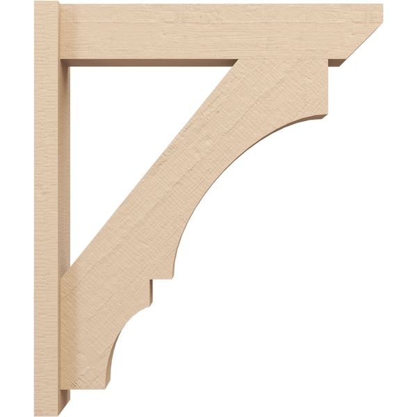 Ekena Millwork 5 1/2-in W x 22-in D x 26-in H Balboa Slat Rough Cedar Woodgrain TimberThane Outlooker, Primed Tan - OUTUR055X22X26BOA24RCPR