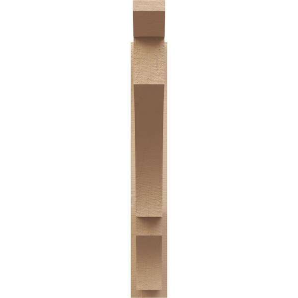 Ekena Millwork 6-in W x 36-in D x 42-in H Balboa Slat Rough Cedar Woodgrain TimberThane Outlooker, Primed Tan - OUTUR060X36X42BOA24RCPR