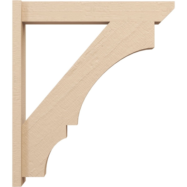 Ekena Millwork 5 1/2-in W x 28-in D x 32-in H Balboa Slat Rough Cedar Woodgrain TimberThane Outlooker, Primed Tan - OUTUR055X28X32BOA24RCPR