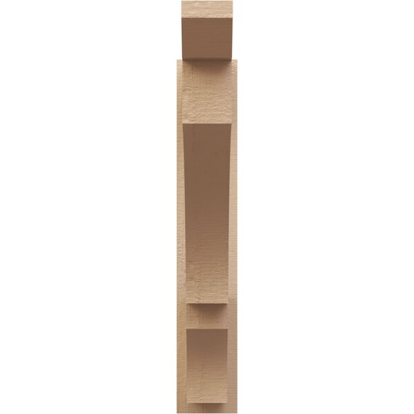 Ekena Millwork 5 1/2-in W x 28-in D x 32-in H Balboa Slat Rough Cedar Woodgrain TimberThane Outlooker, Primed Tan - OUTUR055X28X32BOA24RCPR