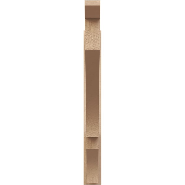 Ekena Millwork 5 1/2-in W x 48-in D x 48-in H Balboa Slat Rough Cedar Woodgrain TimberThane Outlooker, Primed Tan - OUTUR055X48X48BOA24RCPR