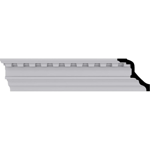 Ekena Millwork 3 3/8"H x 3 3/8"P x 4 3/4"F x 94 1/2"L Devon Crown Moulding - MLD03X03X04DE