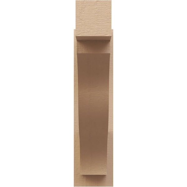 Ekena Millwork 6-in W x 24-in D x 24-in H Funston Block Rough Cedar Woodgrain TimberThane Outlooker, Primed Tan - OUTUR060X24X24FST44RCPR