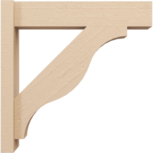 Ekena Millwork 6-in W x 24-in D x 24-in H Funston Block Rough Cedar Woodgrain TimberThane Outlooker, Primed Tan - OUTUR060X24X24FST44RCPR