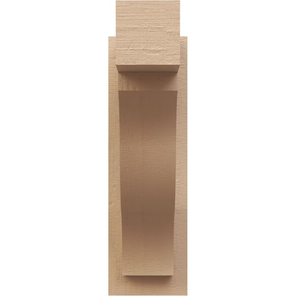 Ekena Millwork 5 1/2-in W x 14-in D x 18-in H Funston Block Rough Cedar Woodgrain TimberThane Outlooker, Primed Tan - OUTUR055X14X18FST44RCPR
