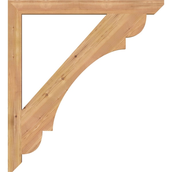 Ekena Millwork Olympic Slat Smooth Bracket, Western Red Cedar, 3 1/2"W x 40"D x 44"H - BKT04X40X44OLY06SWR