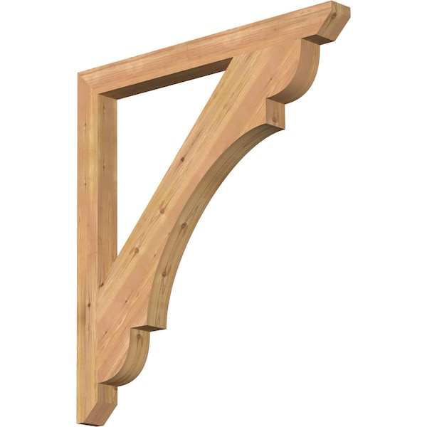 Ekena Millwork Olympic Slat Smooth Bracket, Western Red Cedar, 3 1/2"W x 40"D x 44"H - BKT04X40X44OLY06SWR