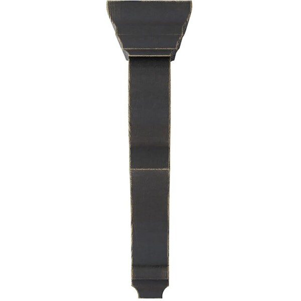 Ekena Millwork 3"W x 6 1/2"D x 12"H Large Rojas Wood Vintage Decor Corbel, Black - CORWD03X06X12RJBL