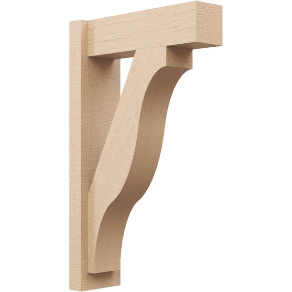 Ekena Millwork 6-in W x 18-in D x 30-in H Funston Block Rough Cedar Woodgrain TimberThane Outlooker, Primed Tan - OUTUR060X18X30FST44RCPR