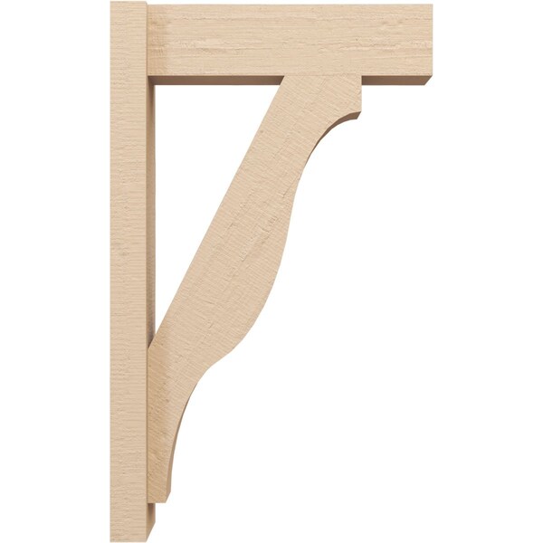 Ekena Millwork 6-in W x 18-in D x 30-in H Funston Block Rough Cedar Woodgrain TimberThane Outlooker, Primed Tan - OUTUR060X18X30FST44RCPR