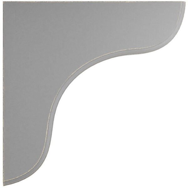 Ekena Millwork 1 3/4"W x 10 1/2"D x 10 1/2"H Eaton Wood Vintage Decor Bracket, Pebble Grey - BKTWD02X11X11EAPG