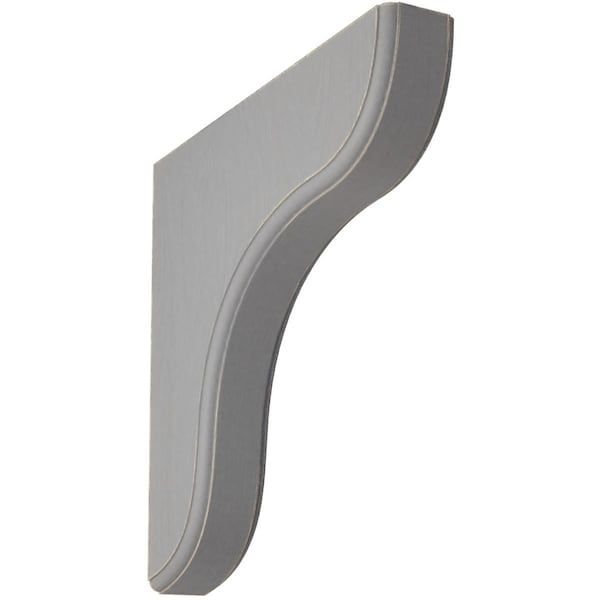 Ekena Millwork 1 3/4"W x 10 1/2"D x 10 1/2"H Eaton Wood Vintage Decor Bracket, Pebble Grey - BKTWD02X11X11EAPG