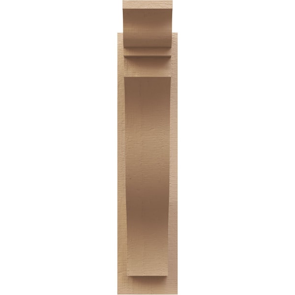Ekena Millwork 6-in W x 18-in D x 26-in H Funston Trad Rough Cedar Woodgrain TimberThane Outlooker, Primed Tan - OUTUR060X18X26FST04RCPR