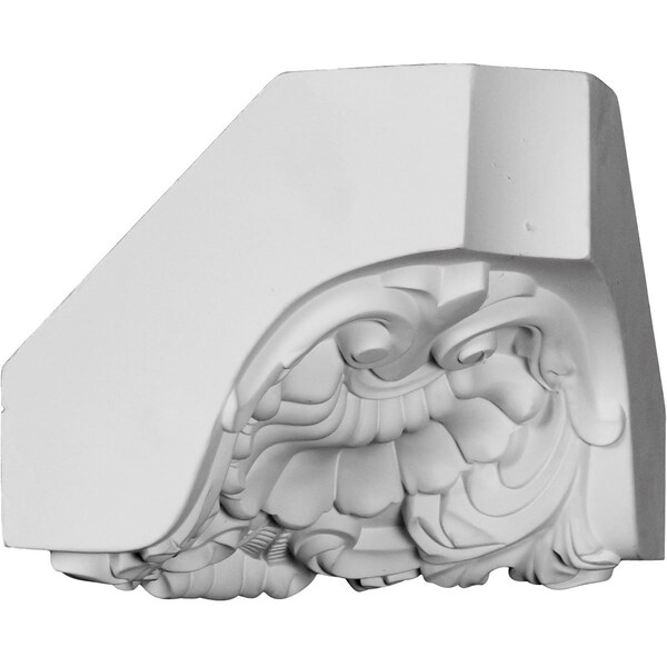 Ekena Millwork 7 1/8"H x 7 3/8"P x 10 1/8"F Carrillo Shell Crown Moulding Inside Corner - MIC07X07CI