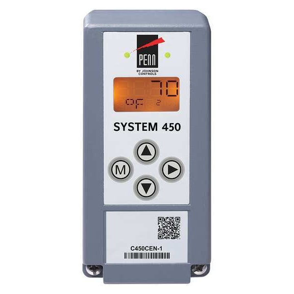 Johnson Controls Temperature Control, Open/Close on Rise, -50 Degrees  to 360 Degrees F, 24VAC - C450CRN-1C