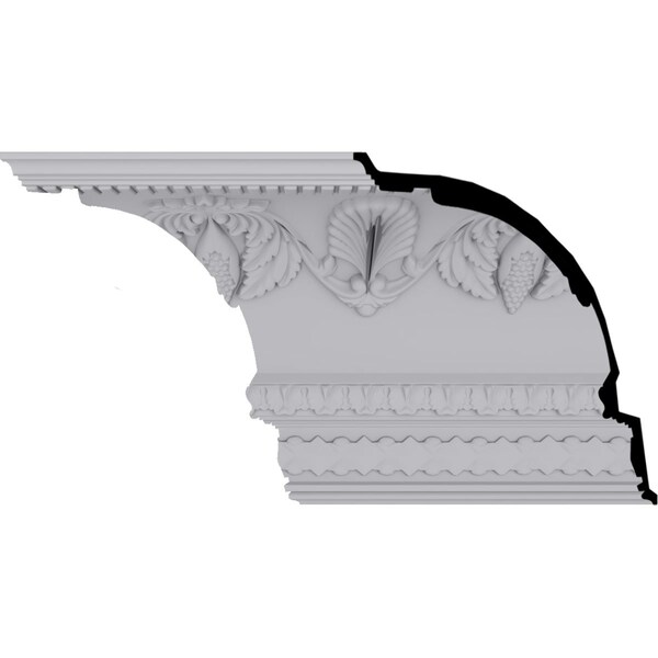 Ekena Millwork 16 3/8"H x 14 1/8"P x 21 5/8"F x 94 1/2"L, (9 5/8" Repeat), Cove Harvest Crown Moulding - MLD16X14X21HA
