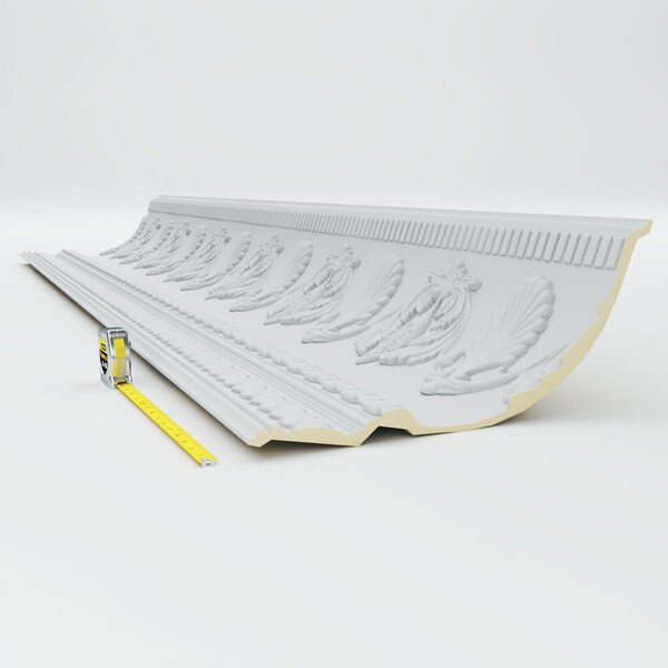 Ekena Millwork 16 3/8"H x 14 1/8"P x 21 5/8"F x 94 1/2"L, (9 5/8" Repeat), Cove Harvest Crown Moulding - MLD16X14X21HA