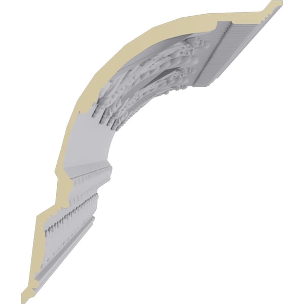 Ekena Millwork 16 3/8"H x 14 1/8"P x 21 5/8"F x 94 1/2"L, (9 5/8" Repeat), Cove Harvest Crown Moulding - MLD16X14X21HA