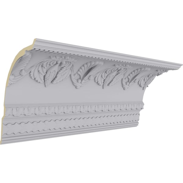 Ekena Millwork 16 3/8"H x 14 1/8"P x 21 5/8"F x 94 1/2"L, (9 5/8" Repeat), Cove Harvest Crown Moulding - MLD16X14X21HA
