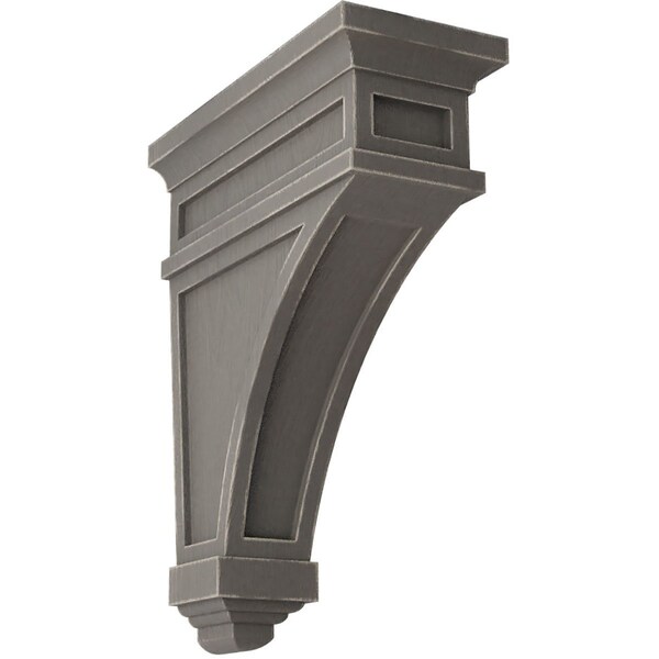 Ekena Millwork 4 1/2"W x 10"D x 13 3/4"H Arlington Wood Vintage Decor Corbel, Reclaimed Grey - CORWD04X10X13ARGY