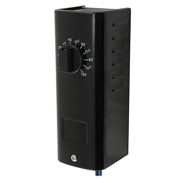 Dayton Line Volt Mechanical Tstat, Open on Rise, -10 Degrees to 100 Degrees F, SPST, 120 to 277V AC - 2E815