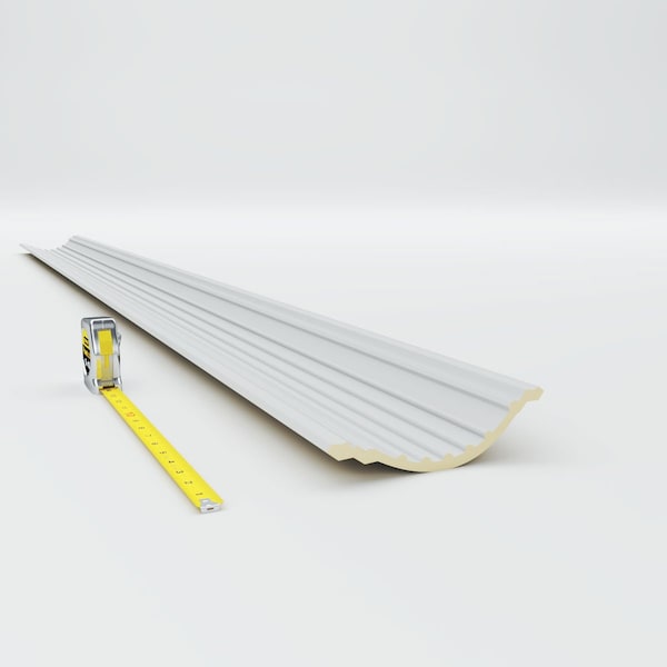Ekena Millwork 5 3/8"H x 5 3/8"P x 7 1/2"F x 94 1/2"L, Foster Cove Crown Moulding - MLD05X05X07FO