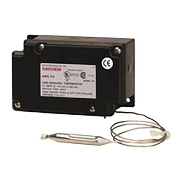 Raychem Line Volt Mechanical Tstat, Open on Rise, Indoor/Outdoor, Fixed 40 Degrees F, SPST, 125 to 480V AC - AMC-F5