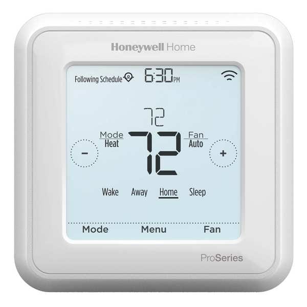 Honeywell Home Programmable Thermostat, 7, 5-2, 5-1-1 Programs, 2 H, 2 C, Wall Mount, Hardwired, 20/30VAC - TH6220WF2006/U