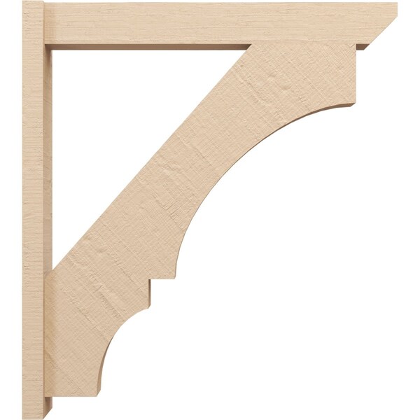 Ekena Millwork 6-in W x 36-in D x 40-in H Balboa Slat Rough Cedar Woodgrain TimberThane Outlooker, Primed Tan - OUTUR060X36X40BOA24RCPR