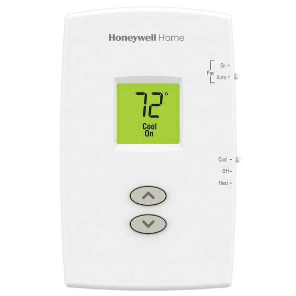 Honeywell Home Vertical Non-Programmable Thermostats, 1 H, 1 C, Hardwired/Battery, 20/30VAC - TH1110DV1009/U